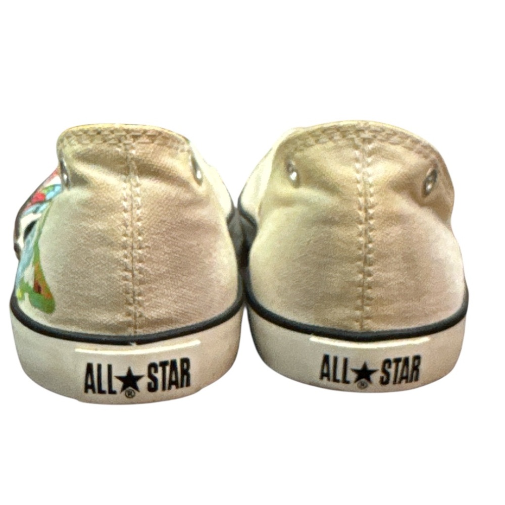 Converse Women's Butterfly Canvas Slip-On Flats in Beige - Picture 3 of 6